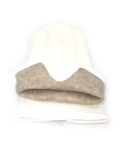 Guanti Nappa Foderato Cashmere Bianco - immagine 4
