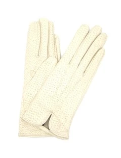 Guanti In Nappa Foderato Cashmere Panna