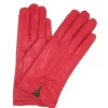 Guanti In Nappa Foderato Cashmere Rosso