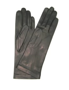 Guanto Nappa 4bt Foderato Seta Nero
