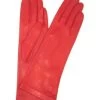 Guanto Nappa 4bt Foderato Seta Rosso