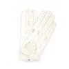Guanto Guida In Nappa Sfoderato Dita Intere Bianco