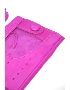 Guanto Guida In Nappa Sfoderato Dita Intere Fucsia - immagine 4