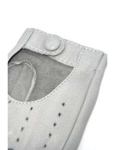 Guanto Guida In Nappa Sfoderato Dita Intere Grigio Perla - immagine 4