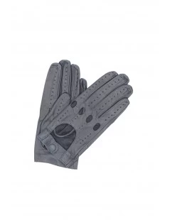 Guanto Guida In Nappa Sfoderato Dita Intere Grigio Scuro