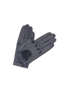 Guanto Guida In Nappa Sfoderato Dita Intere Navy