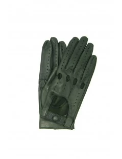 Guanto Guida In Nappa Sfoderato Dita Intere Verde Oliva