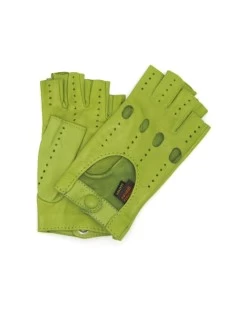 Guanto Guida Sfoderto 1/2 Dita Pistacchio