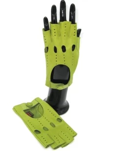 Guanto Guida Sfoderto 1/2 Dita Pistacchio - immagine 4