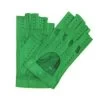 Guanto Guida In Nappa Sfoderato 1/2 Dita Verde Smeraldo