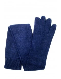 Guanto In 100% Cashmere 16bt Blu/Navy