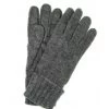 Guanto In 100% Cashmere 2bt Con Palmo In Nappa Grigio MD