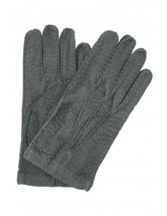 Guanto In Carpincho Sfoderato Cucito A Mano Grigio