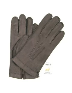 Guanto In Cervo Cucito A Mano Foderato Cashmere T.Moro