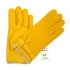 Guanto In Cervo Fod. Cashmere Con Cinturino Giallo