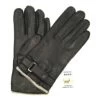 Guanto In Cervo Fod. Cashmere Con Cinturino Nero
