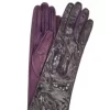 Guanto In Nappa 4bt Foderato Seta In Vernice Viola