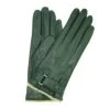 Guanto In Nappa Con Cinturino Al Polso Fod. Cashm. Verde Scuro