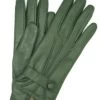 Guanto In Nappa Con Cinturino Fod Cashmere Verde Oliva
