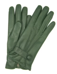 Guanto In Nappa Con Cinturino Fod Cashmere Verde Oliva