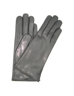 Guanto Nappa Foderato Cashmere Grigio Scuro