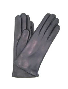 Guanto Nappa Foderato Cashmere Navy