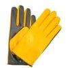 Guanto In Nappa Fodera Cashmere,Touch Screen Giallo Ocra/Moro