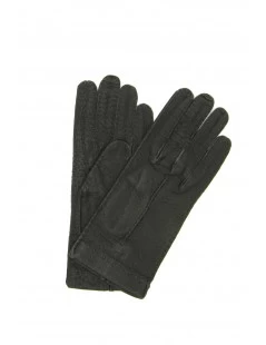 Guanto In Peccary Sfoderato Cucito A Mano Testa Di Moro