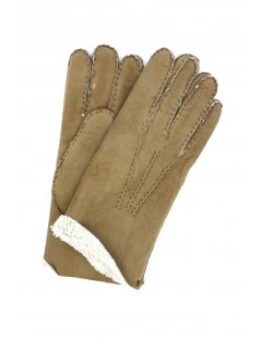 Guanto In Pelle Di Montone Beige/Taupe