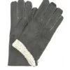 Guanto In Pelle Di Montone Grigio