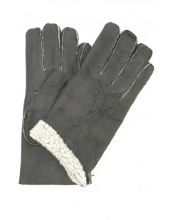 Guanto In Pelle Di Montone Grigio