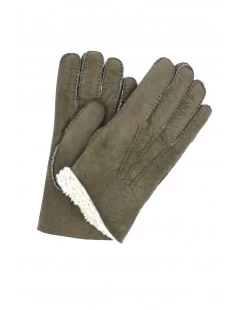 Guanto In Pelle Di Montone Verde Militare