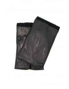 Guanto Manicotto Nappa Foderato Cashmere Nero