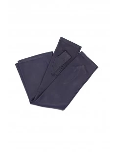 Guanto Manicotto In Nappa 10bt Foderato Seta Navy
