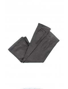 Guanto Manicotto In Nappa 10bt Foderato Seta Nero
