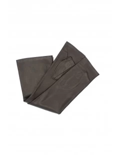 Guanto Manicotto In Nappa 10bt Foderato Seta T.Moro