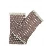 Guanto Manicotto In Nappa Stampa Pois Foderato Cashmere Tan