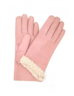Guanto Montone Cucito A Mano Rosa