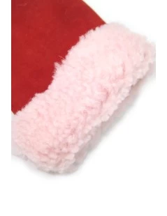 Guanto Montone Cucito A Mano Rosso - immagine 4