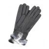 Guanto Nappa Fodera Cashmere Bordo Rex Grigio Scuro