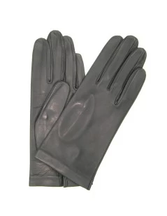 Guanto Nappa Fodera Seta Grigio Scuro