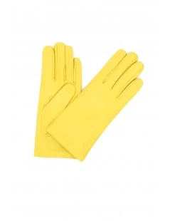 Guanto Nappa Foderato Cashmere Giallo