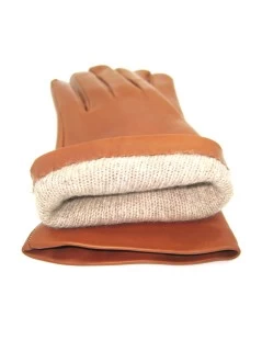 Guanto Nappa Foderato Cashmere Tan - immagine 5
