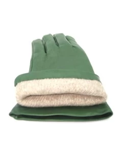 Guanto Nappa Foderato Cashmere Verde Scuro - immagine 5