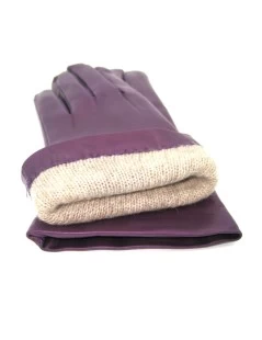 Guanto Nappa Foderato Cashmere Viola - immagine 5