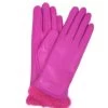 Guanto Nappa Foderato Lapin In Tinta Fucsia