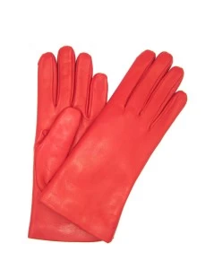 Guanto Nappa Foderato Lapin Rosso