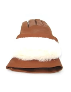 Guanto Nappa Foderato Lapin Tan - immagine 4