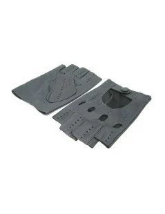 Guanto Guida In Nappa Mezze Dita Grigio - immagine 3