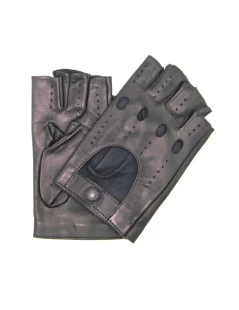 Guanto Guida In Nappa Mezze Dita Navy